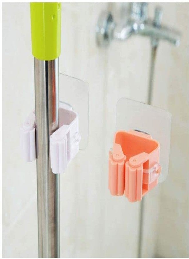 AG E-Com Mop and Broom Holder Wall Mounted, Magic Sticker Series Self Adhesive Anti-Slip Wall Mounted Single Mop/Broom Holder (Pack Of 3) - Image 4